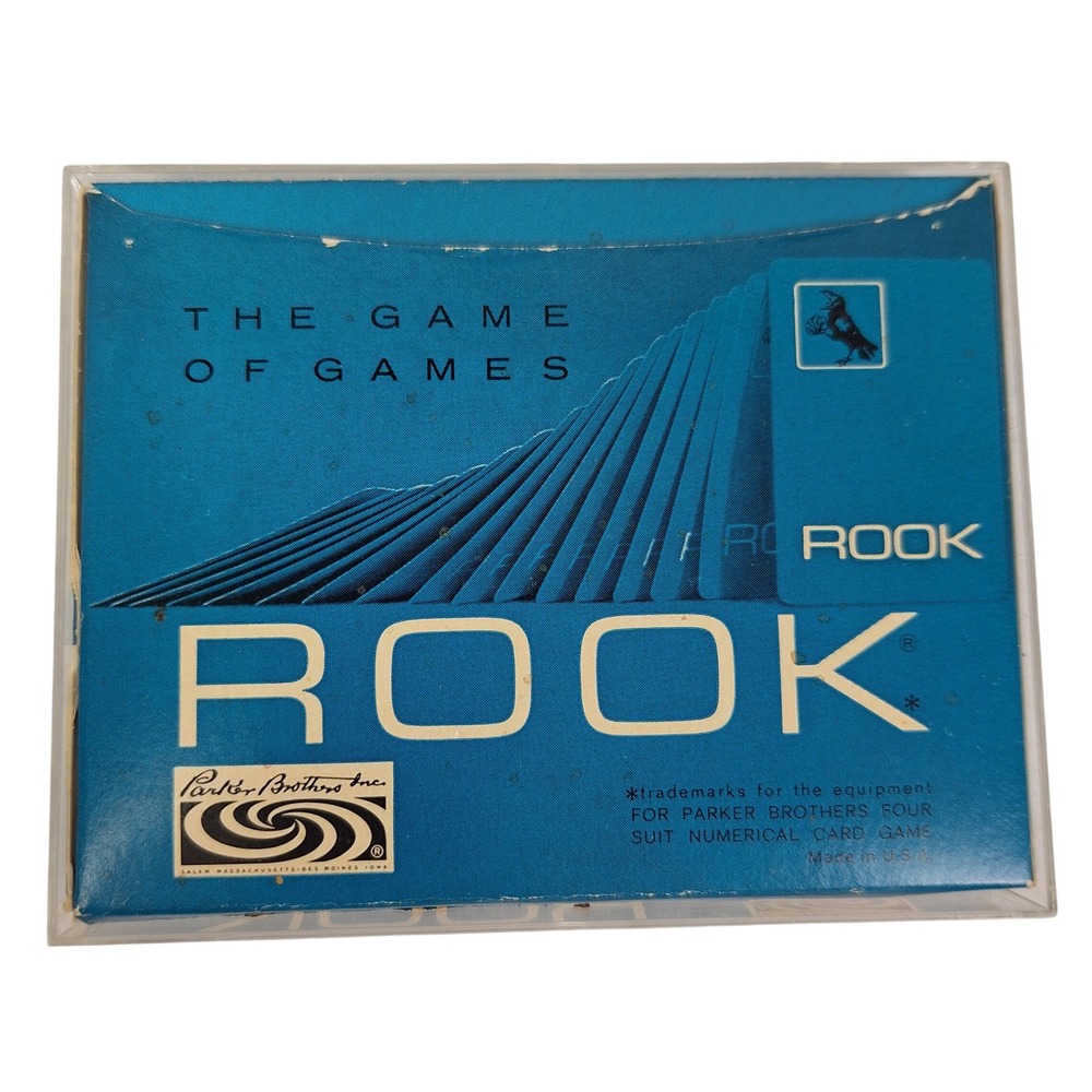 Vintage Rook Card Game Parker Brothers The Game of Games Incomplete Set Blue Box